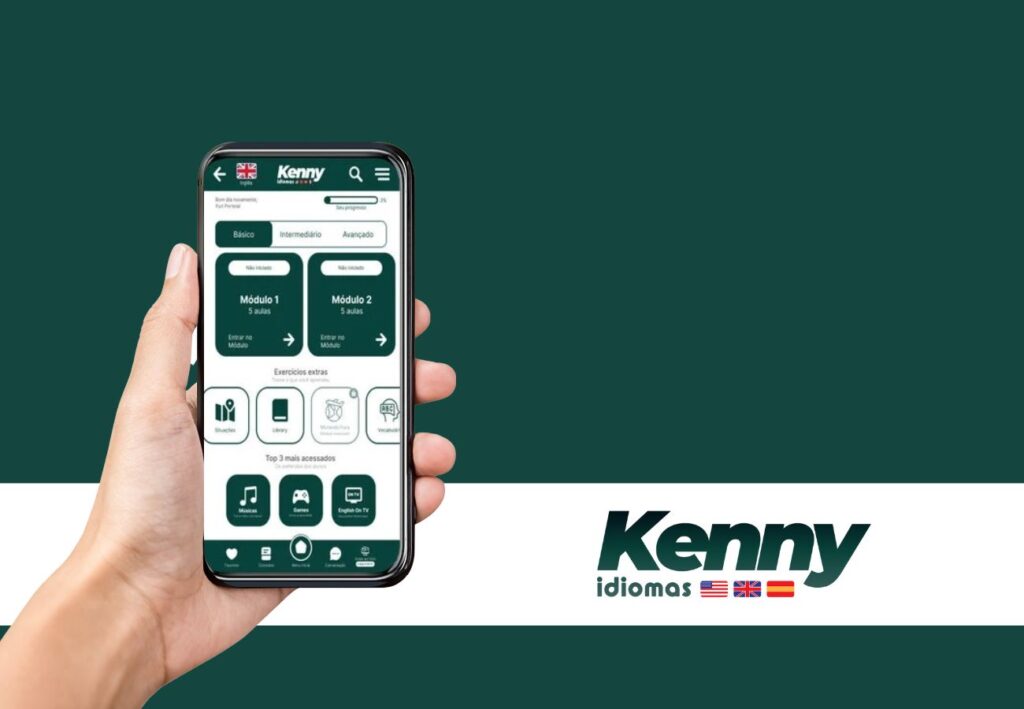 Degustação do app Kenny | Curso de inglês online grátis por 7 dias